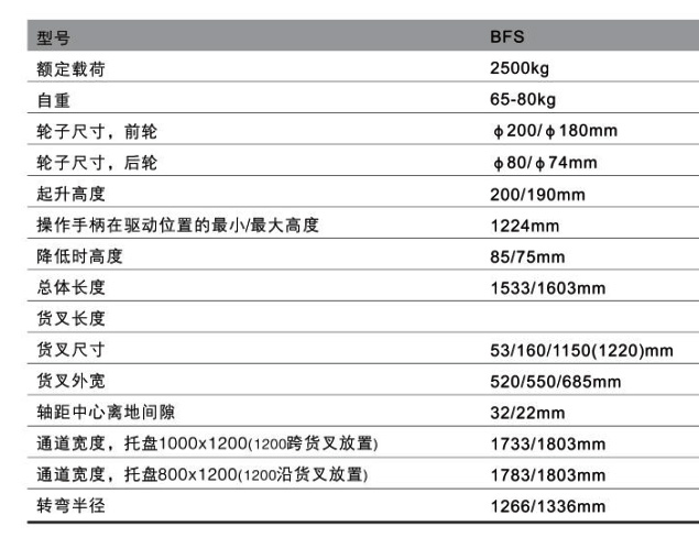 浙江西林BFS平板搬運(yùn)車