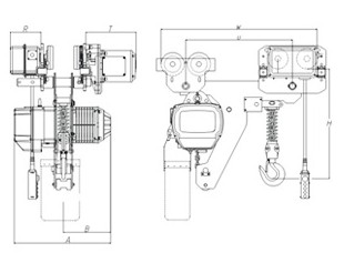 江蘇佳力TXK 500kg 7.5噸低凈空環(huán)鏈電動(dòng)葫蘆結(jié)構(gòu)圖