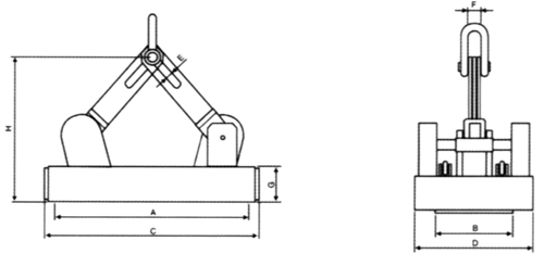 杭州力帥 自動永磁吸盤結(jié)構(gòu)圖