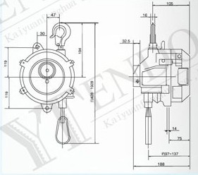 北京開(kāi)源 ENDO-40型彈簧平衡器結(jié)構(gòu)圖