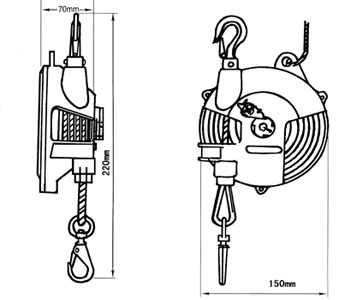 常州恒發(fā) HW-3.0彈簧平衡器結(jié)構(gòu)圖