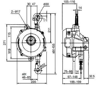 常州恒發(fā) HW-70彈簧平衡器結(jié)構(gòu)圖