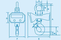 上海友聲 OCS-U2直視型電子吊秤結(jié)構(gòu)圖