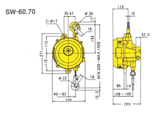 韓國三國 SW系列彈簧平衡器結(jié)構(gòu)圖