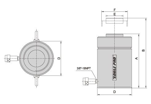 美國EAGLE EL單作用自鎖系列液壓缸結構圖