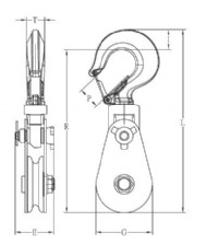 臺灣振鋒YOKE 8-542型開口式滑車結構圖