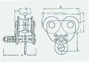 臺(tái)灣川崎 VP工字行車結(jié)構(gòu)圖